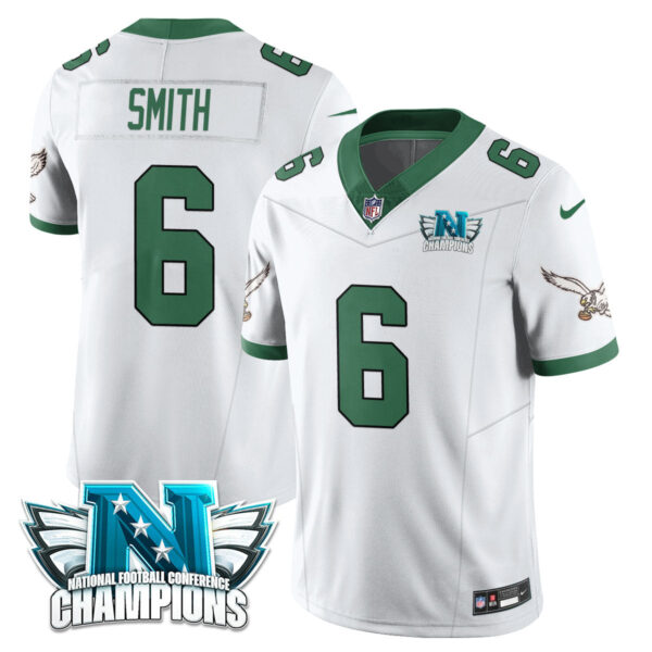 Philadelphia Eagles 2024 NFC Champion Player Jersey – All Stitched – Kelly White – DeVonta Smith Jersey