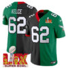 Split Philadelphia Eagles Super Bowl LIX & College Football Vapor Limited Jersey – All Stitched – Jason Kelce Jersey
