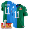 Split Philadelphia Eagles Super Bowl LIX & College Football Vapor Limited Jersey – All Stitched – A.J. Brown Jersey