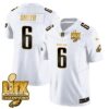 Philadelphia Eagles Super Bowl LIX Champions Gold Trim Vapor Limited Jersey – All Stitched – DeVonta Smith – White Gold Jersey