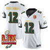 Philadelphia Eagles Super Bowl LIX Champions Gold Trim Vapor Limited Jersey – All Stitched – Randall Cunningham – White Jersey