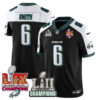 Philadelphia Eagles LII-LIX Super Bowl Champions Vapor Limited Jersey – All Stitched – Black Alternate – DeVonta Smith Jersey