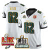Philadelphia Eagles LII-LIX Super Bowl Champions Vapor Limited Gold Jersey – All Stitched – White – Jason Kelce Jersey