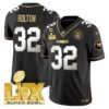 Chiefs Super Bowl LIX Patch Gold Vapor Limited Jersey – All Stitched – Black Limited – Nick Bolton Jersey