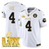 Chiefs Super Bowl LIX Patch Gold Vapor Limited Jersey – All Stitched – White Gold – Rashee Rice Jersey