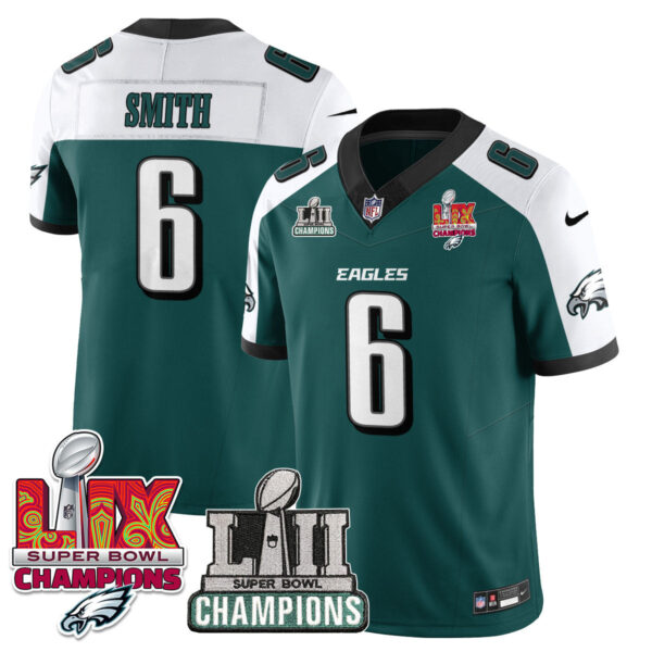Philadelphia Eagles LII-LIX Super Bowl Champions Vapor Limited Jersey – All Stitched – Green Alternate – DeVonta Smith Jersey