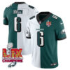 Philadelphia Eagles Super Bowl LIX Champions Gold Vapor Limited Jersey – All Stitched – DeVonta Smith – Split Jersey