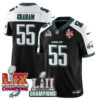 Philadelphia Eagles LII-LIX Super Bowl Champions Vapor Limited Jersey – All Stitched – Black Alternate – Brandon Graham Jersey