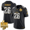 Philadelphia Eagles Super Bowl LIX Champions Gold Vapor Limited Jersey – All Stitched – Saquon Barkley – Black Gold Jersey