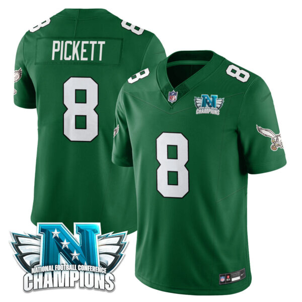 Philadelphia Eagles 2024 NFC Champion Player Jersey – All Stitched – Kelly Green – Kenny Pickett Jersey