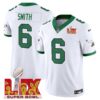Philadelphia Eagles Kelly Green Super Bowl LIX Patch Vapor Limited Jersey – All Stitched – Kelly White – DeVonta Smith Jersey