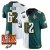 Philadelphia Eagles Super Bowl LIX Champions Gold Trim Vapor Limited Jersey – All Stitched – Jason Kelce – Split Jersey