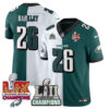 Philadelphia Eagles LII-LIX Super Bowl Champions Vapor Limited Jersey – All Stitched – Split – Saquon Barkley Jersey