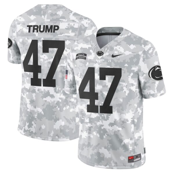 Penn State Nittany Lions 2024 Salute to Service Vapor Limited Jersey – Arctic Camo – All Stitched – Donald Trump Jersey