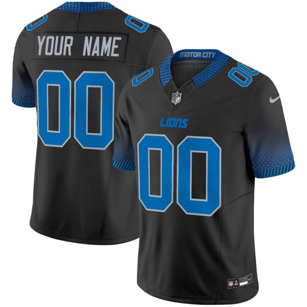 Detroit Lions 2024 Motor City Vapor Limited Custom Jersey – All Stitched – Black Jersey