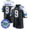 Seahawks Throwback Est. 1976 Patch Game Jersey – All Stitched – Black Alternate – Walker III Jersey