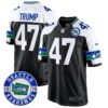 Seahawks Throwback Est. 1976 Patch Game Jersey – All Stitched – Black Alternate – Donald Trump Jersey