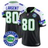Seahawks 2024 Seattle Est. 1976 Patch Vapor Limited Jersey – All Stitched – Black Alternate – Steve Largent Jersey