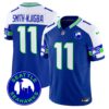 Seahawks 2024 Seattle City Patch Vapor Limited Jersey – All Stitched – Royal Alternate – Smith-Njigba Jersey