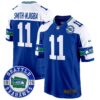 Seahawks Throwback Est. 1976 Patch Game Jersey – All Stitched – Royal Alternate – Smith-Njigba Jersey