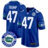 Seahawks Throwback Est. 1976 Patch Game Jersey – All Stitched – Royal – Donald Trump Jersey