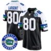 Seahawks Throwback Est. 1976 Patch Game Jersey – All Stitched – Black Alternate – Steve Largent Jersey