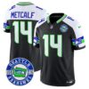 Seahawks 2024 Seattle Est. 1976 Patch Vapor Limited Jersey – All Stitched – Black Alternate – Dk Metcalf Jersey