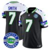 Seahawks 2024 Seattle Est. 1976 Patch Vapor Limited Jersey – All Stitched – Black Alternate – Geno Smith Jersey
