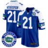 Seahawks Throwback Est. 1976 Patch Game Jersey – All Stitched – Royal Alternate – Devon Witherspoon Jersey