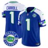 Seahawks 2024 Seattle Est. 1976 Patch Vapor Limited Jersey – All Stitched – Royal Alternate – Pete Carroll Jersey