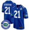 Seahawks Throwback Est. 1976 Patch Game Jersey – All Stitched – Royal – Devon Witherspoon Jersey