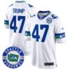 Seahawks Throwback Est. 1976 Patch Game Jersey – All Stitched – White – Donald Trump Jersey