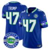 Seahawks 2024 Seattle Est. 1976 Patch Vapor Limited Jersey – All Stitched – Royal – Donald Trump Jersey
