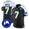 Seahawks 2024 Seattle City Patch Vapor Limited Jersey – All Stitched – Black Alternate – Geno Smith Jersey