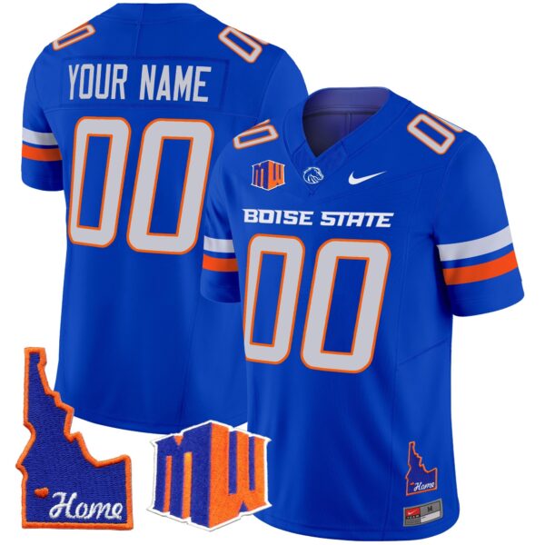 Boise State Broncos 2024 Home Patch Vapor Limited Custom Jersey – All Stitched – Royal Jersey