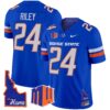 Boise State Broncos 2024 Home Patch Vapor Limited Jersey – All Stitched – Royal – Dylan Riley Jersey