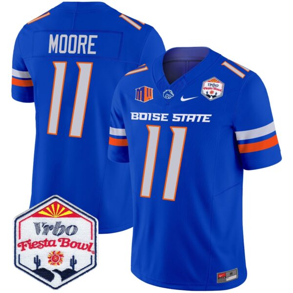 Boise State Broncos 2024 The Fiesta Bowl Patch Vapor Limited Jersey – All Stitched – Royal – Kellen Moore Jersey