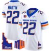 Boise State Broncos 2024 Home Patch Vapor Limited Jersey – All Stitched – White – Doug Martin Jersey
