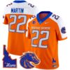 Boise State Broncos 2024 Home Patch Vapor Limited Jersey – All Stitched – Orange Alternate – Doug Martin Jersey