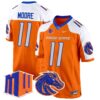 Boise State Broncos 2024 Game Jersey – All Stitched – Orange Alternate – Kellen Moore Jersey