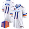 Boise State Broncos 2024 Game Jersey – All Stitched – White – Kellen Moore Jersey