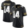 Seahawks Throwback & Gold Vapor Limited Jersey – All Stitched – Black Limited – DK Metcalf Jersey