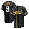 Seahawks Throwback & Gold Cool Base Jersey V2 – All Stitched – Black Limited – Walker III Jersey