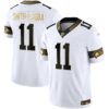 Seahawks Throwback & Gold Vapor Limited Jersey – All Stitched – White Gold – Smith-Njigba Jersey