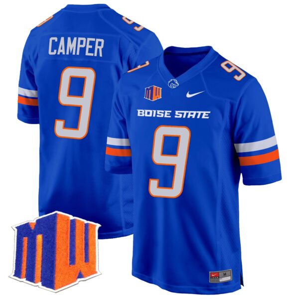 Boise State Broncos 2024 Game Jersey – All Stitched – Royal – Cameron Camper Jersey