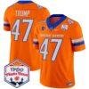 Boise State Broncos 2024 The Fiesta Bowl Patch Vapor Limited Jersey – All Stitched – Orange – Donald Trump Jersey