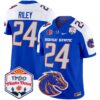 Boise State Broncos 2024 The Fiesta Bowl Patch Vapor Limited Jersey – All Stitched – Royal Alternate – Dylan Riley Jersey