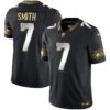 Seahawks Throwback & Gold Vapor Limited Jersey – All Stitched – Black Limited – Geno Smith Jersey