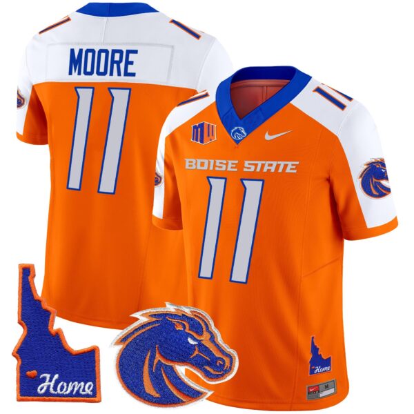 Boise State Broncos 2024 Home Patch Vapor Limited Jersey – All Stitched – Orange Alternate – Kellen Moore Jersey