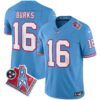 Titans 1997 Throwback Limited Vapor Jersey V2 – All Stitched – Light Blue – Treylon Burks Jersey